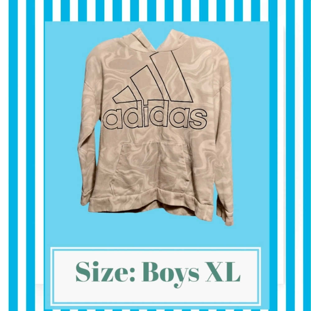 ADIDAS Pullover Hoodie Youth Boys Size XL (16)